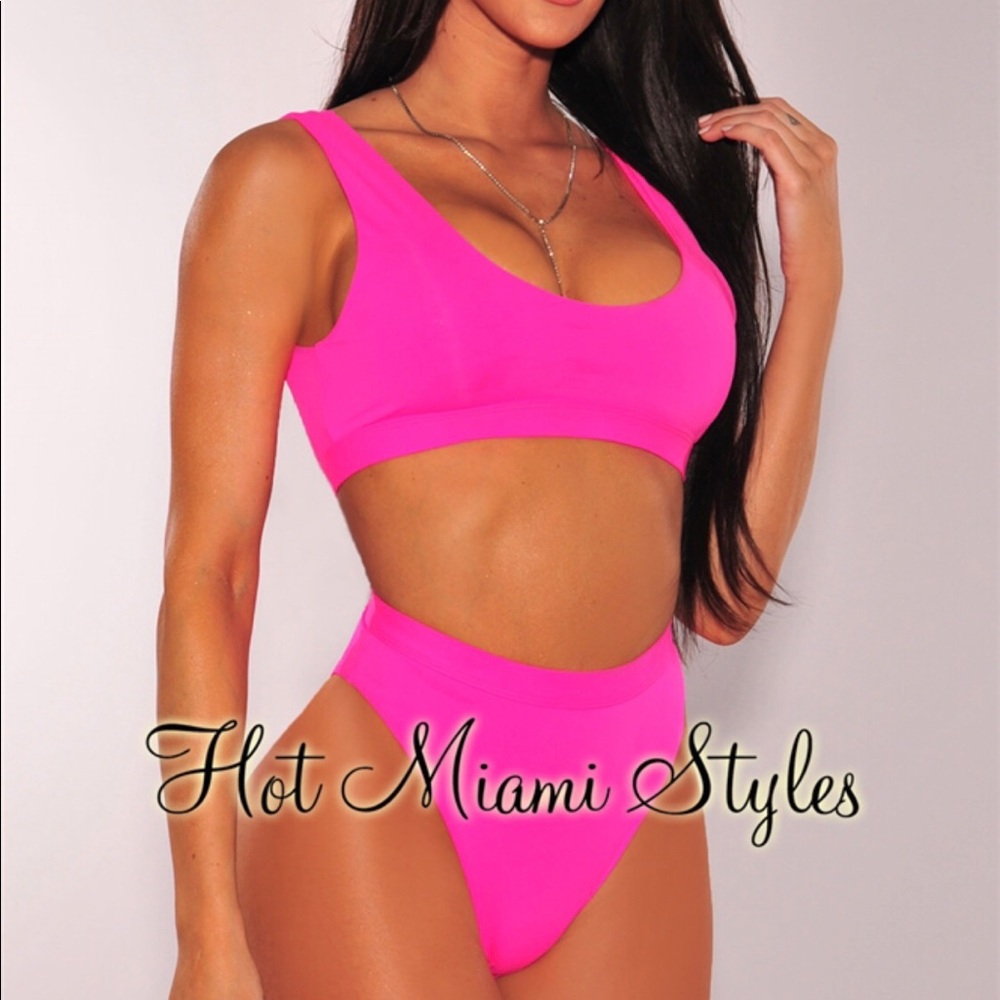 NWT Hot Miami Styles High Waisted Bikini- size M